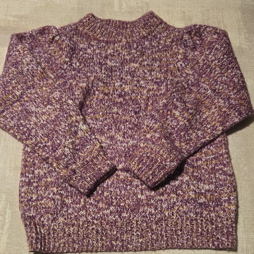 Lovers + Friends Purple and Yellow Knit Sweater